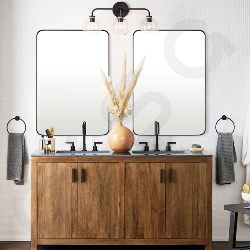آینه قاب دار فلزی آیسا mf-007
