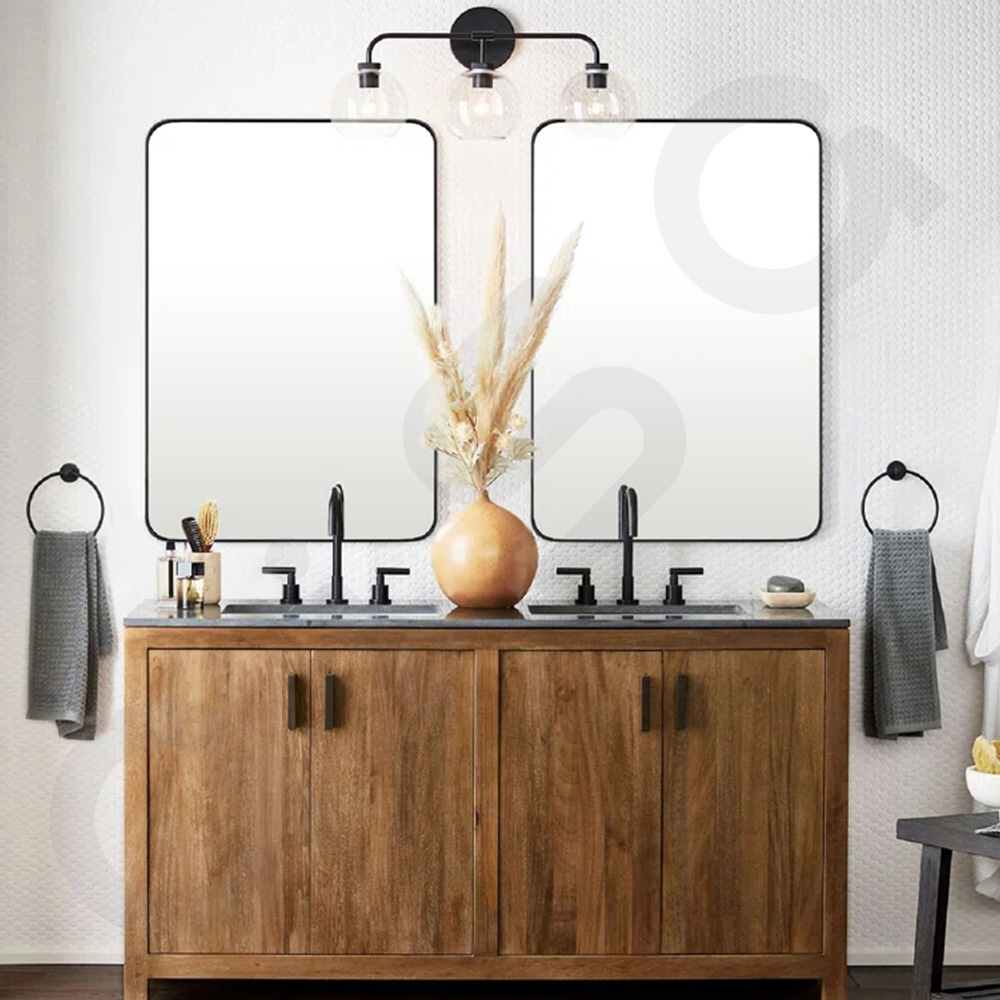 آینه قاب دار فلزی آیسا mf-007
