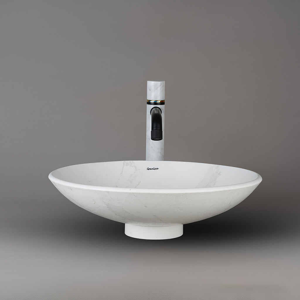 کاسه روشویی مارمونایت گرانیسی Calacatta C-02