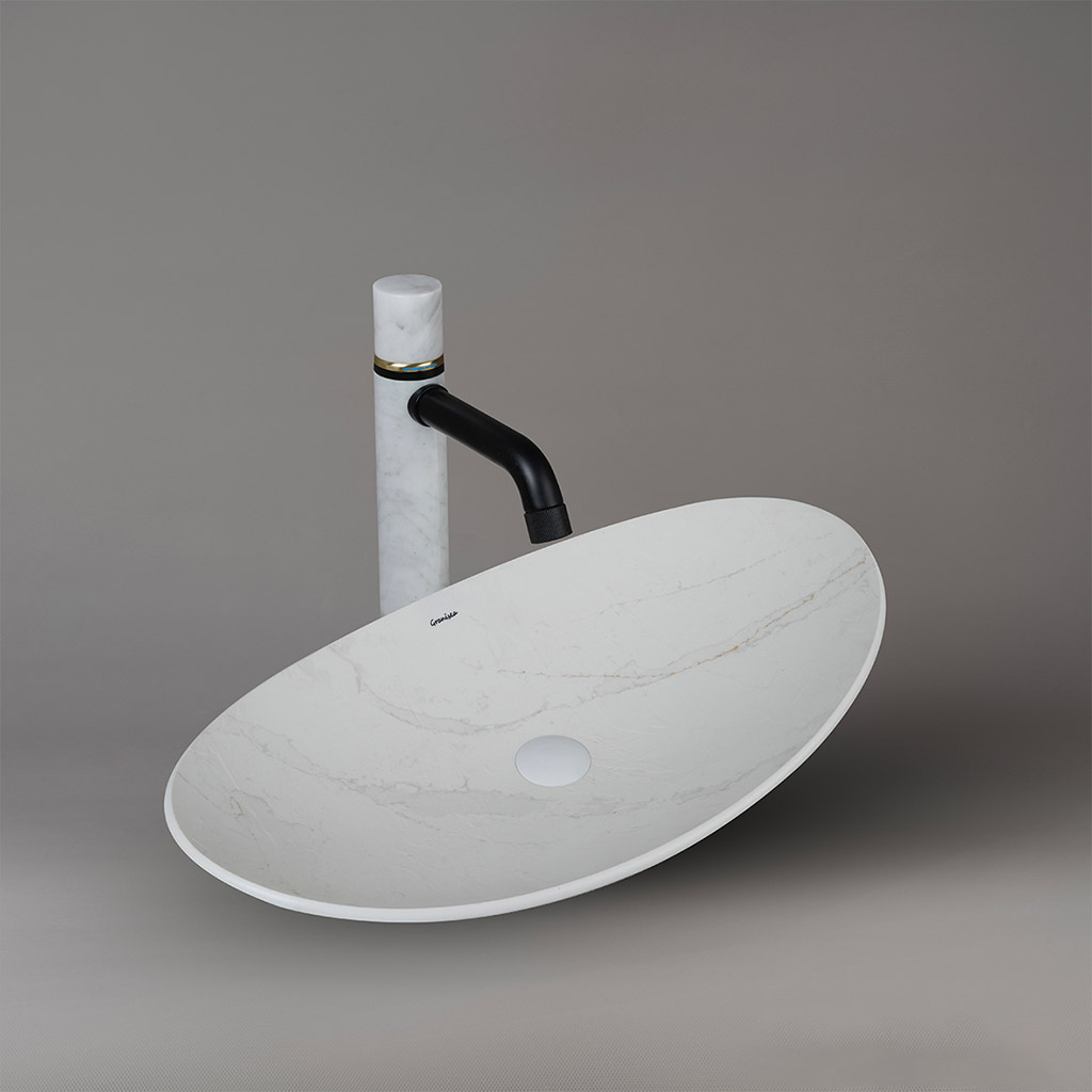کاسه روشویی مارمونایت گرانیسی Calacatta-O02