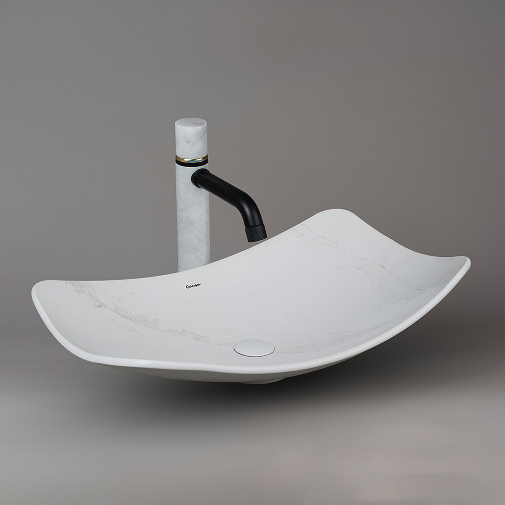 کاسه روشویی مارمونایت گرانیسی Calacatta-R02