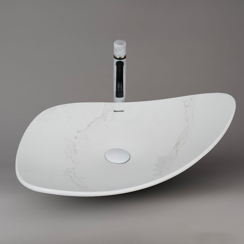 کاسه روشویی مارمونایت گرانیسی calacatta-T02