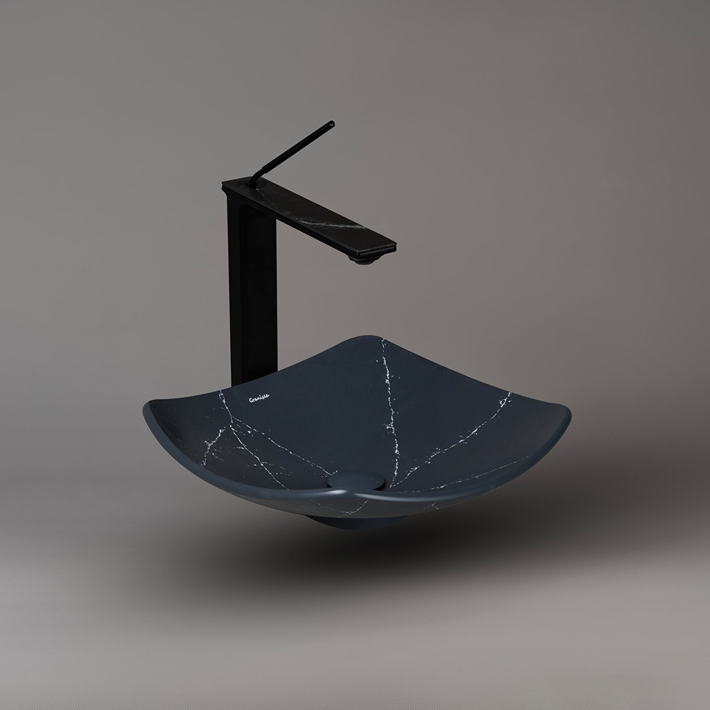 کاسه روشویی مارمونایت گرانیسی charcoal-S03
