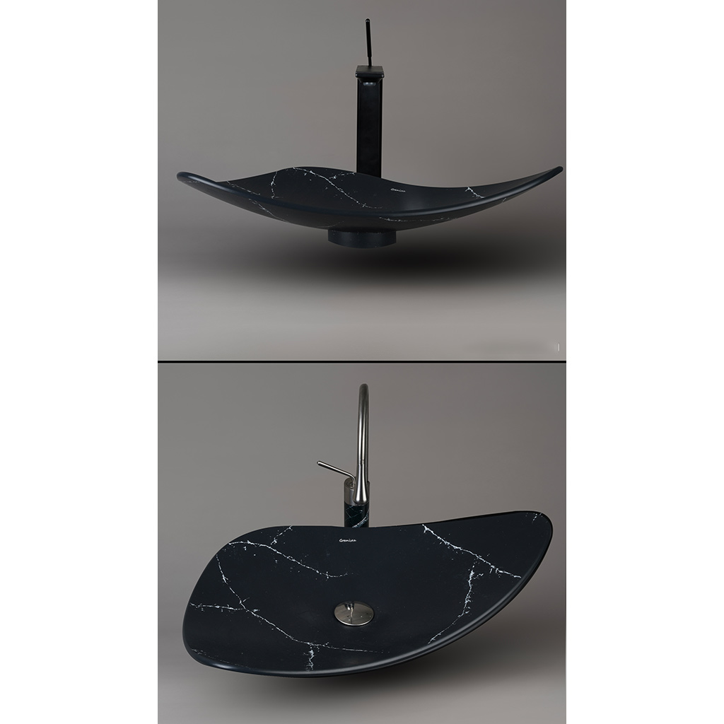 کاسه روشویی مارمونایت گرانیسی charcoal-T04