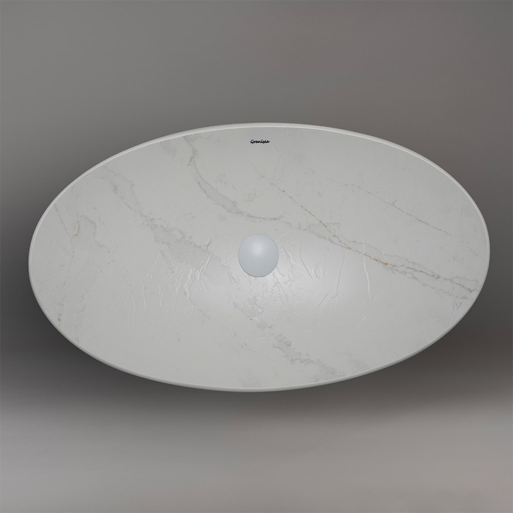کاسه روشویی مارمونایت گرانیسی Calacatta-O02