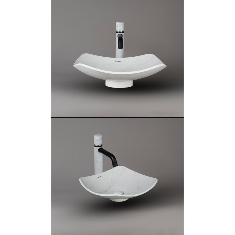 کاسه روشویی مارمونایت گرانیسی calacatta-S01