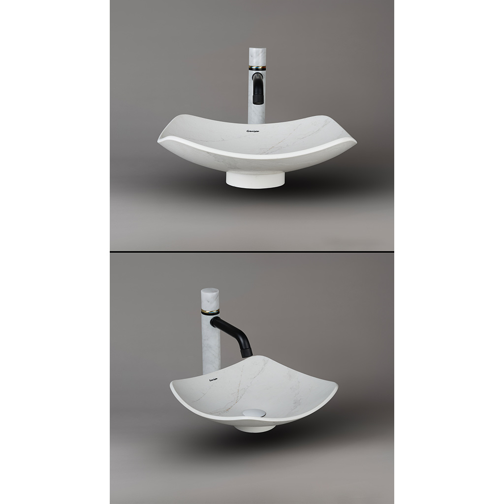 کاسه روشویی مارمونایت گرانیسی calacatta-S01