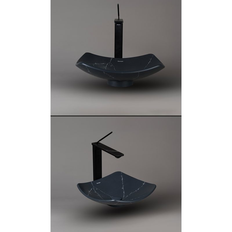 کاسه روشویی مارمونایت گرانیسی charcoal-S03