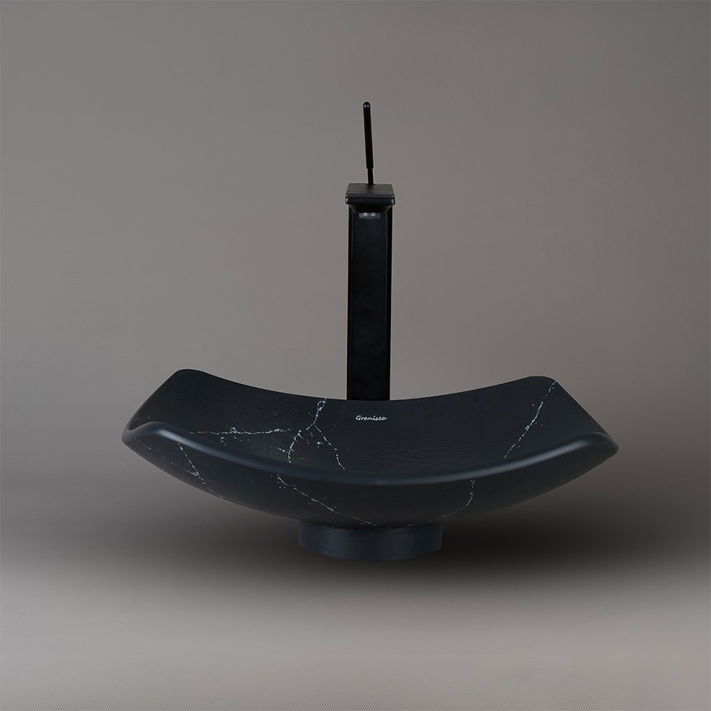 کاسه روشویی مارمونایت گرانیسی charcoal-S03