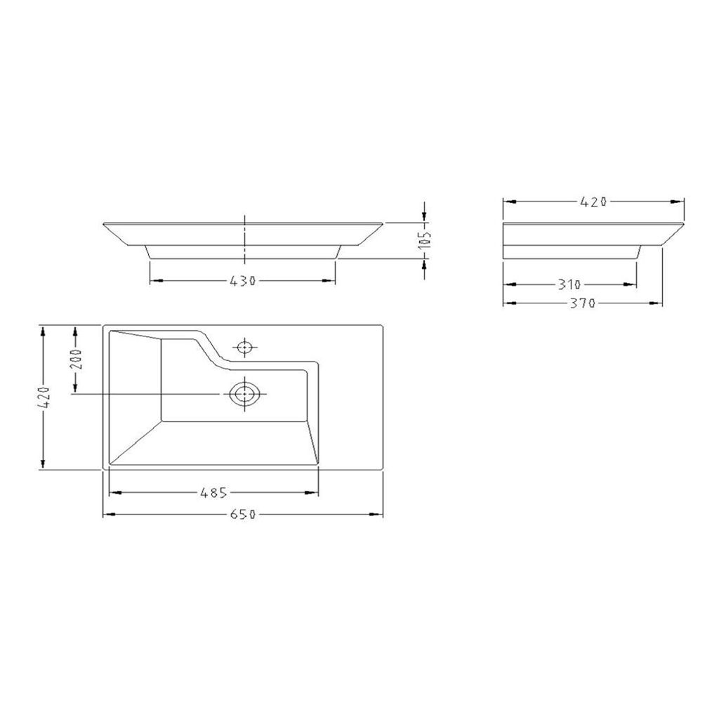 روشویی روکابینتی سینا چینی مدل آرشیدا
