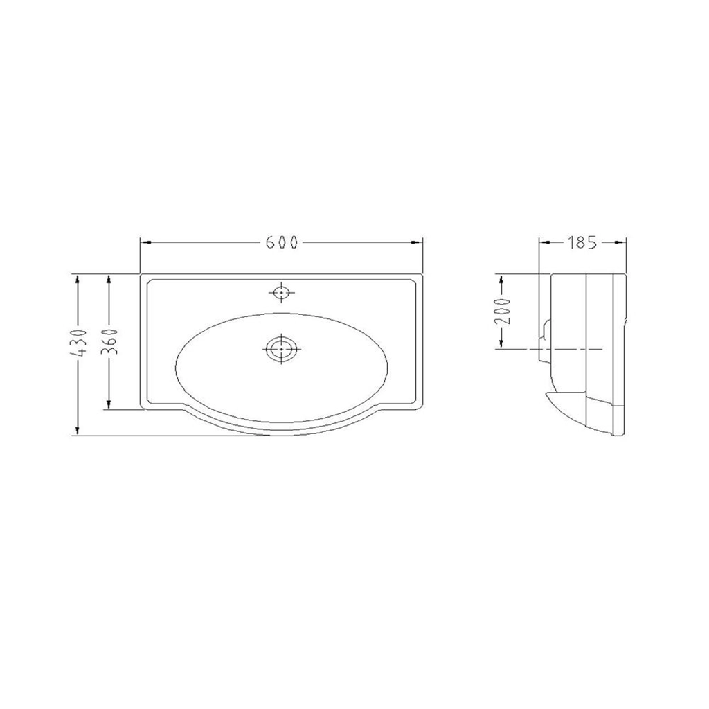 روشویی روکابینتی سینا چینی مدل آرال