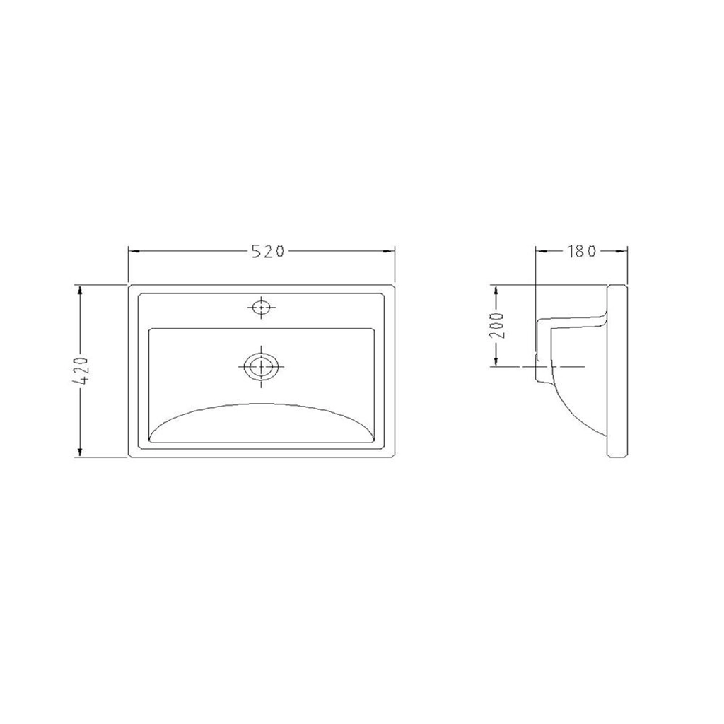 روشویی روکابینتی سینا چینی مدل آرالیا