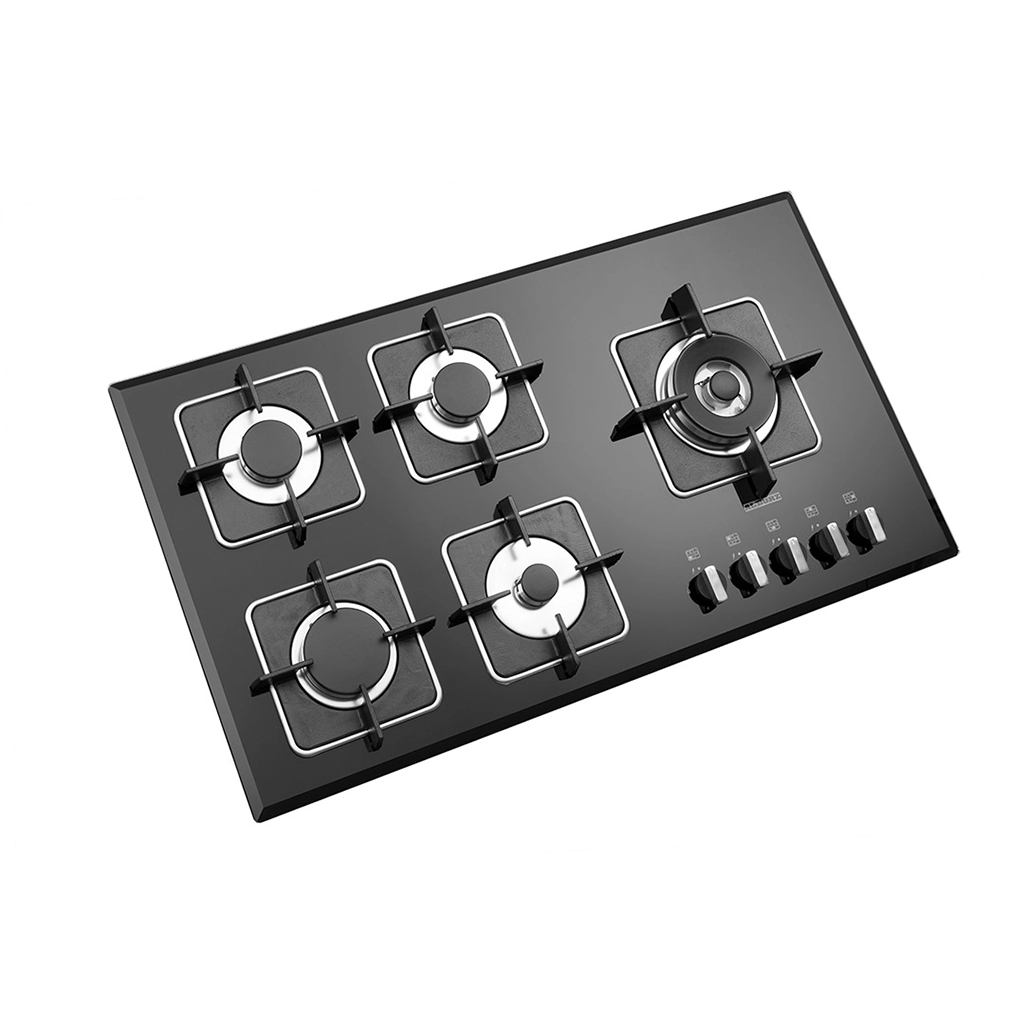 اجاق گاز شیشه ای پنج شعله استیل البرز مدل g-5909