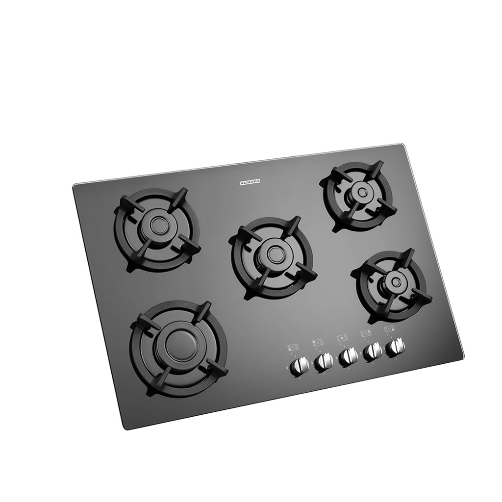 اجاق گاز شیشه ای پنج شعله استیل البرز مدل g- 5703