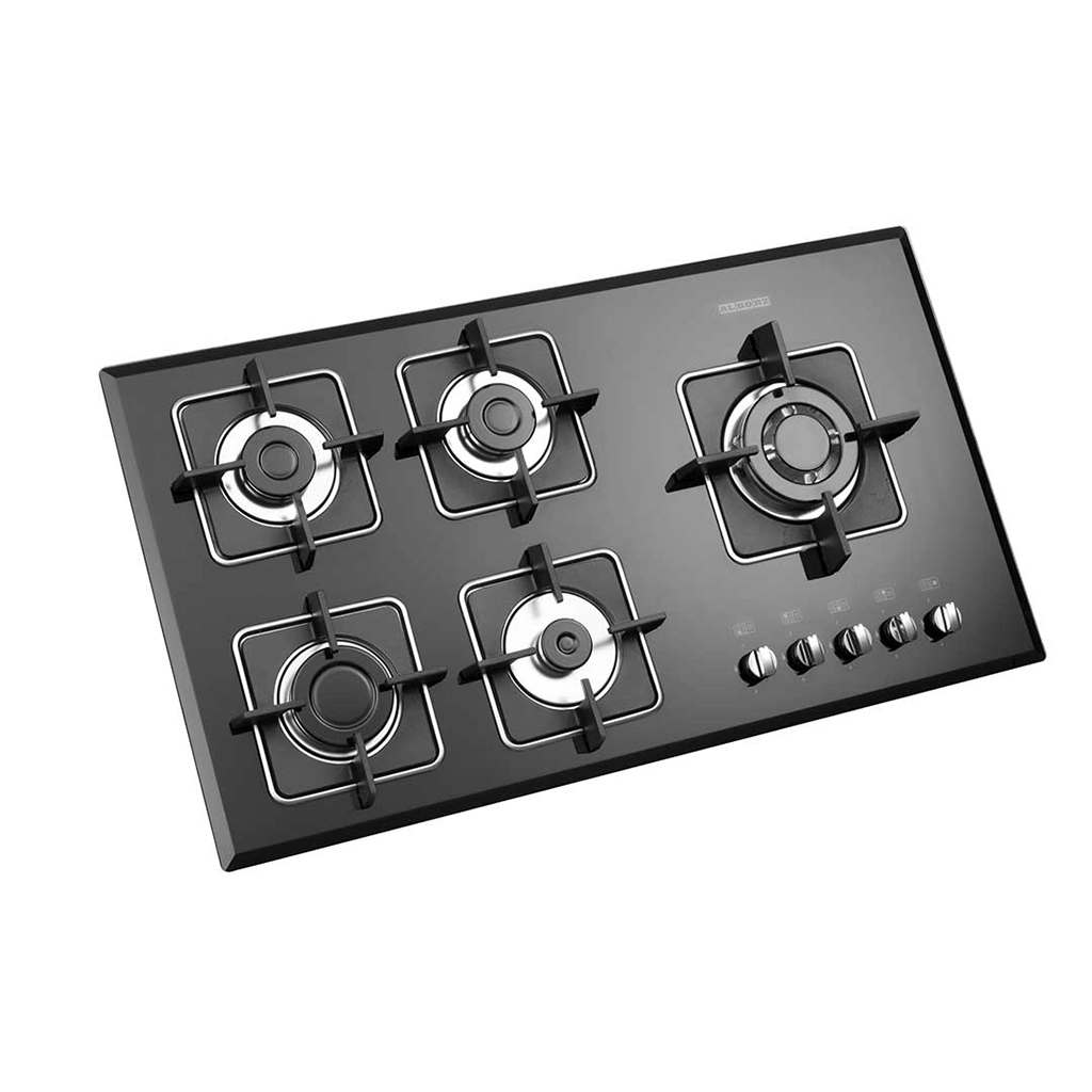 اجاق گاز شیشه ای پنج شعله استیل البرز مدل g-5959 i