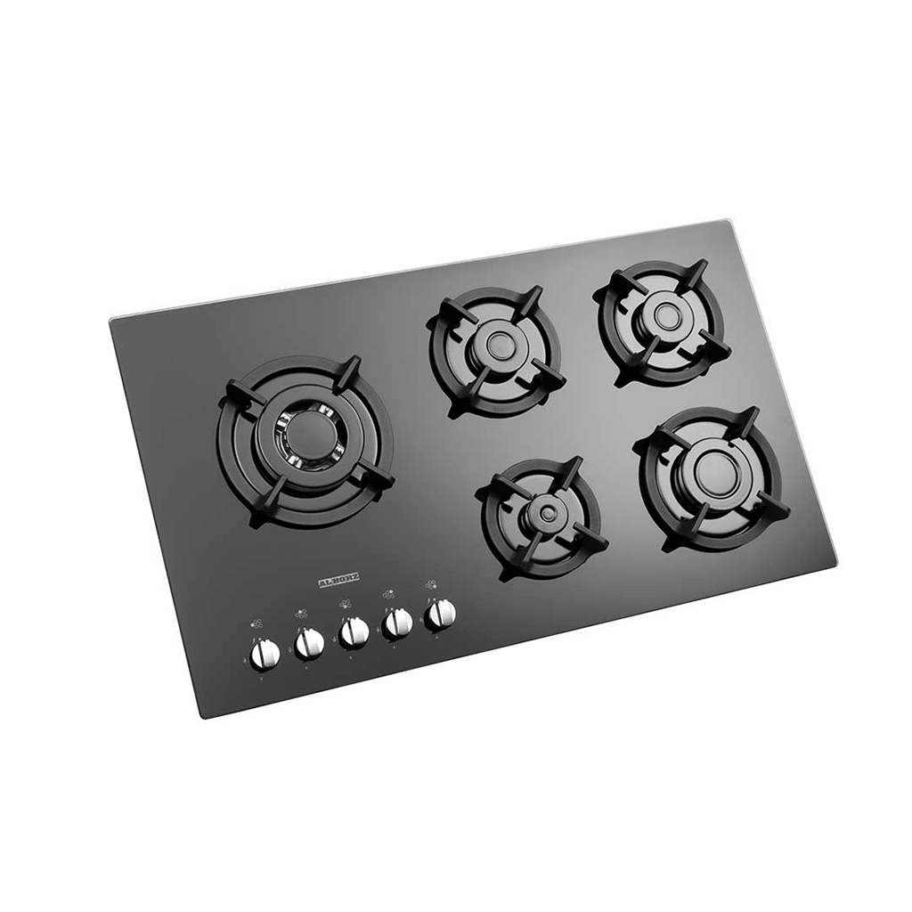 اجاق گاز شیشه ای پنج شعله استیل البرز مدل g-5957 i