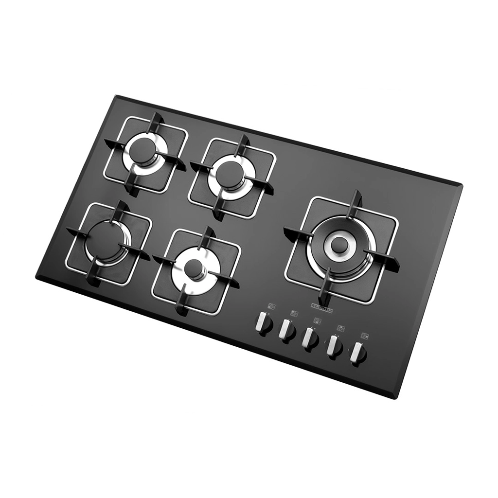 اجاق گاز شیشه ای پنج شعله استیل البرز مدل g-5909