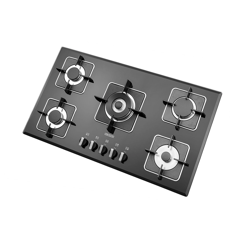 اجاق گاز شیشه ای پنج شعله استیل البرز مدل g-5910