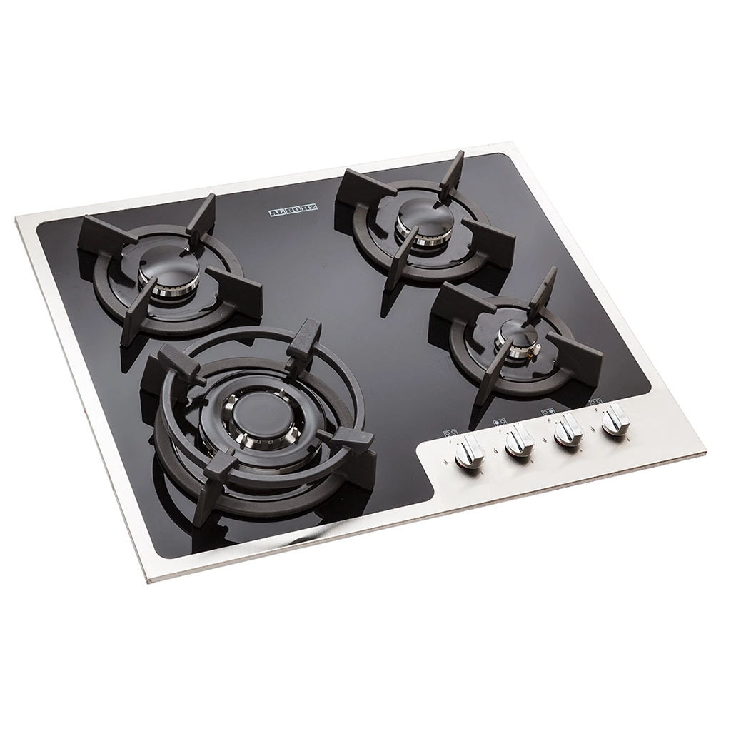 اجاق گاز شیشه ای پنج شعله استیل البرز مدل g-4602s