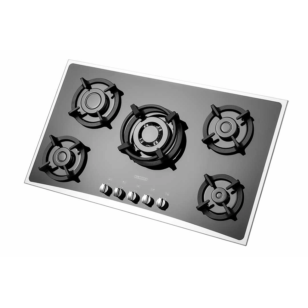 اجاق گاز شیشه ای پنج شعله استیل البرز مدل g-5954 is