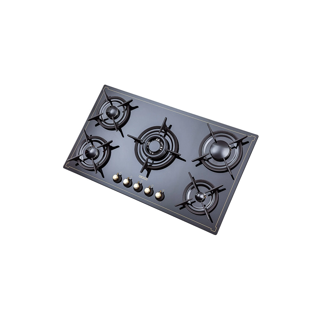 اجاق گاز شیشه ای پنج شعله استیل البرز مدل g-5916