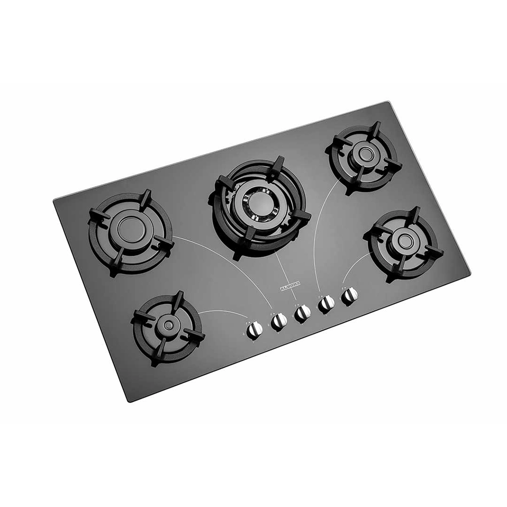 اجاق گاز شیشه ای پنج شعله استیل البرز مدل g-5958 i