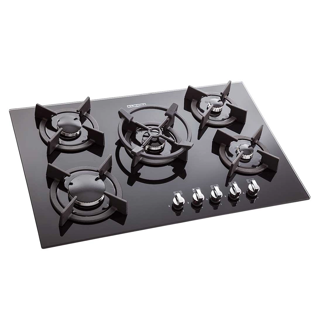 اجاق گاز شیشه ای پنج شعله استیل البرز  مدل g-5701