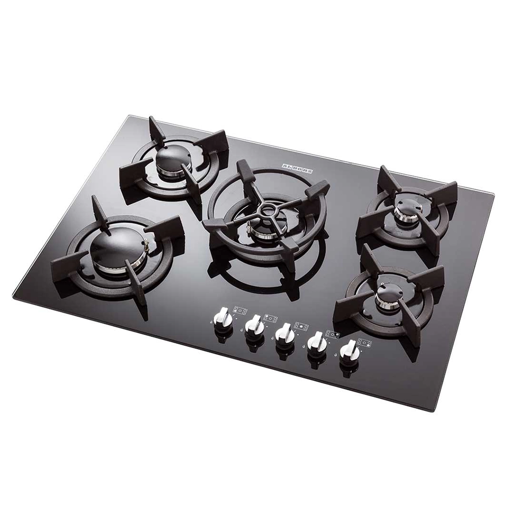 اجاق گاز شیشه ای پنج شعله استیل البرز  مدل g-5701