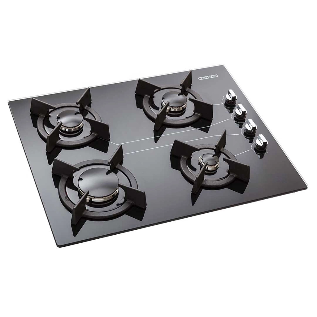 اجاق گاز شیشه ای پنج شعله استیل البرز مدل g-4601