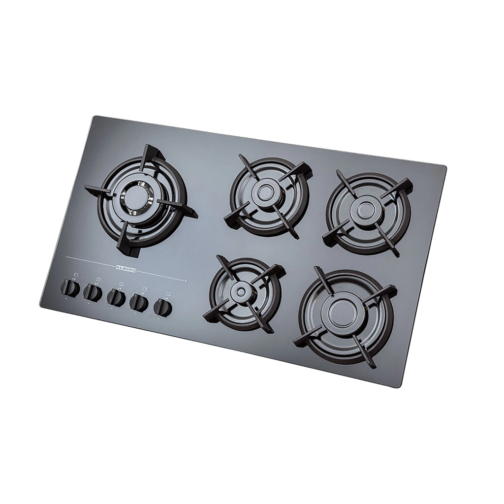 اجاق گاز شیشه ای پنج شعله استیل البرز مدل g-5967 i