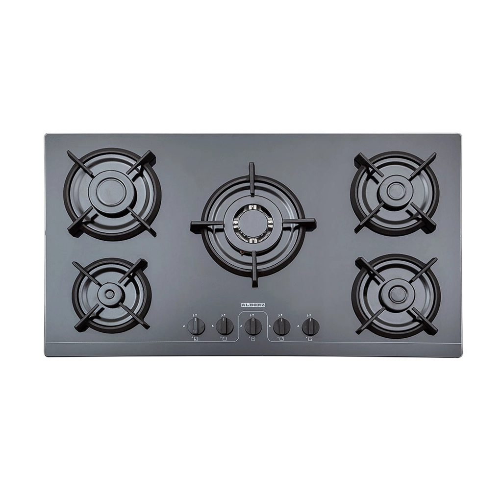 اجاق گاز شیشه ای پنج شعله استیل البرز مدل g-5964 i