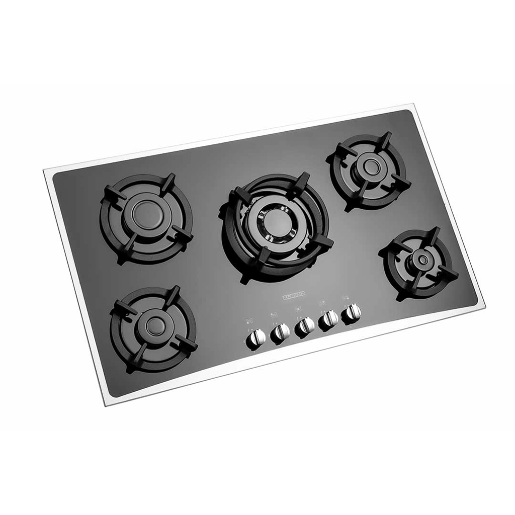 اجاق گاز شیشه ای پنج شعله استیل البرز مدل g-5954 is
