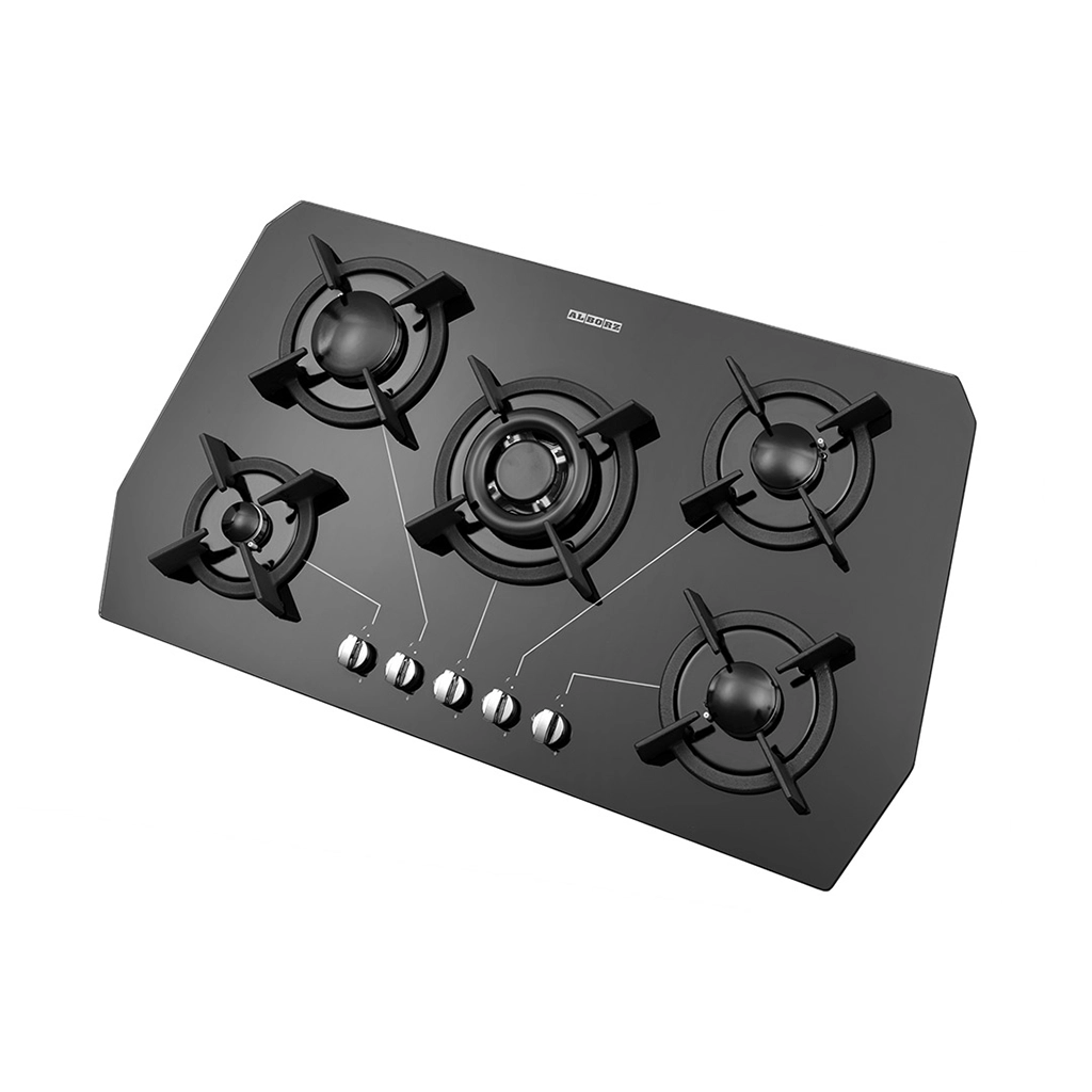 اجاق گاز شیشه ای پنج شعله استیل البرز مدل g-5905