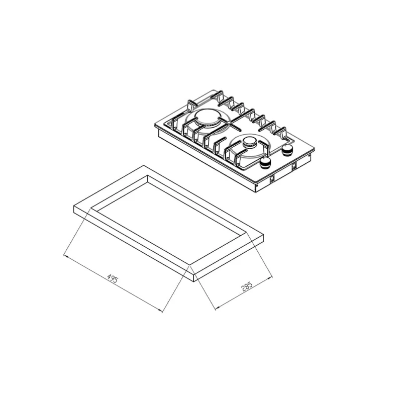 اجاق گاز استیل ایرانی کن مدل camer