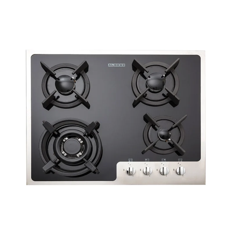 اجاق گاز شیشه ای با فریم استیل مدل g_4602 s استیل البرز