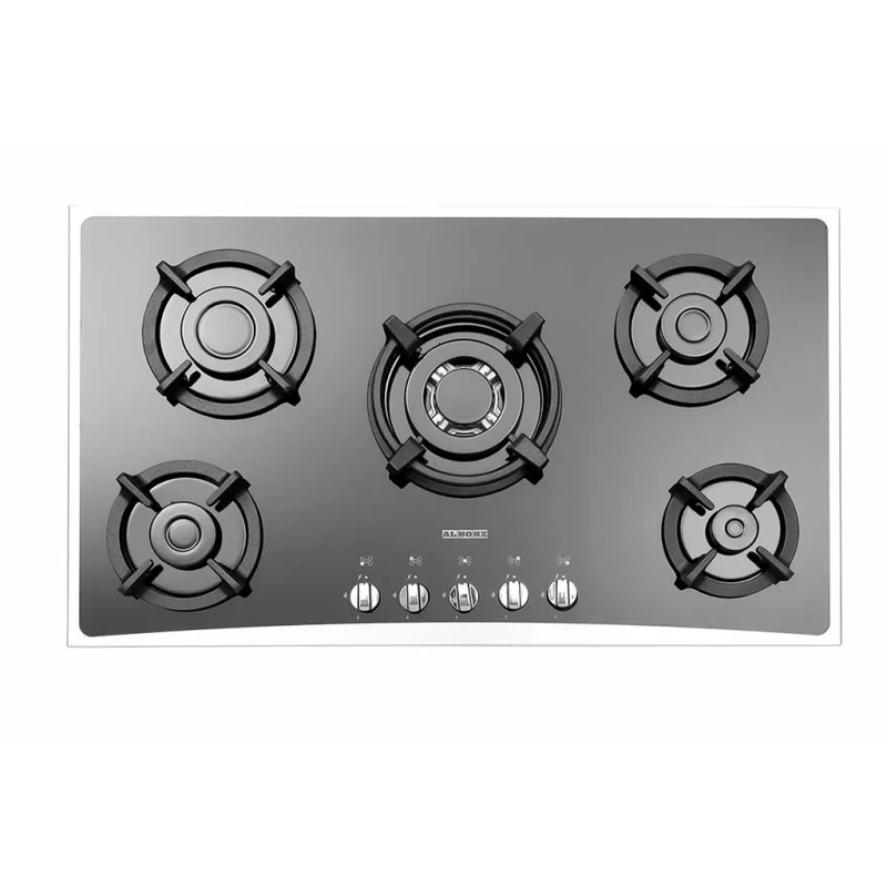 اجاق گاز شیشه ای با فریم استیل مدل G_5954 is استیل البرز