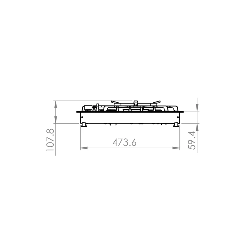 اجاق گاز استیل ایتالیایی کن مدل s_513