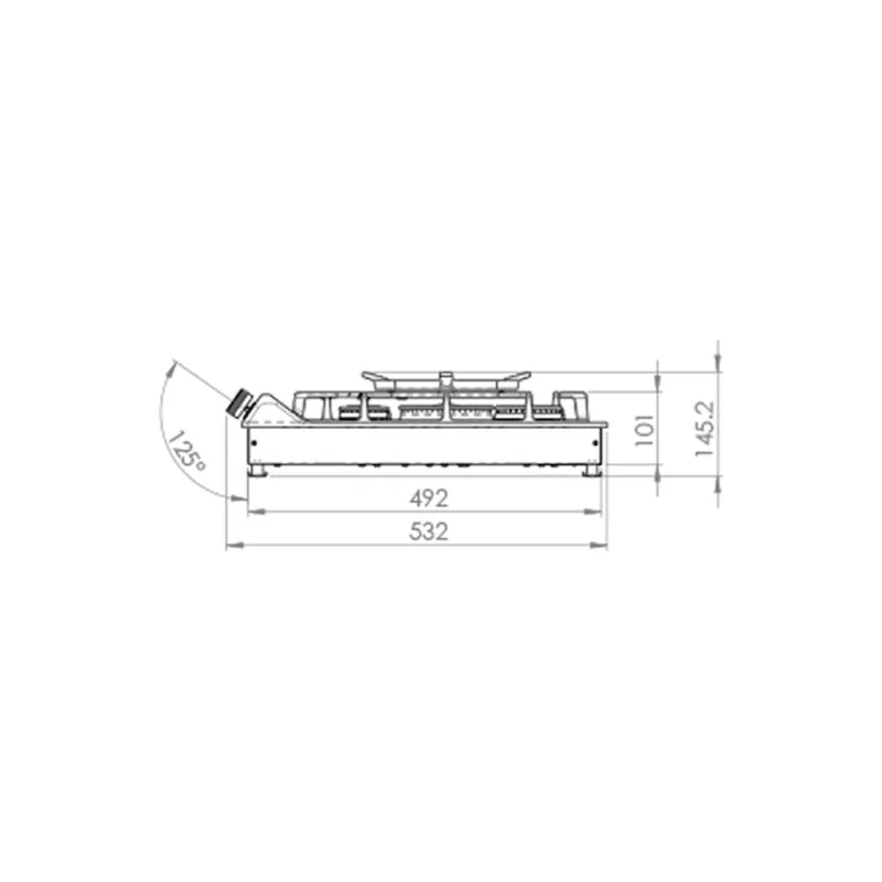 اجاق گاز استیل ایرانی کن مدل sd 9505
