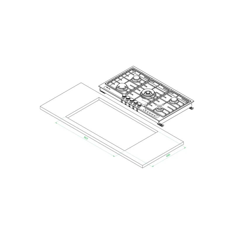 اجاق گاز استیل ایرانی کن مدل rigle