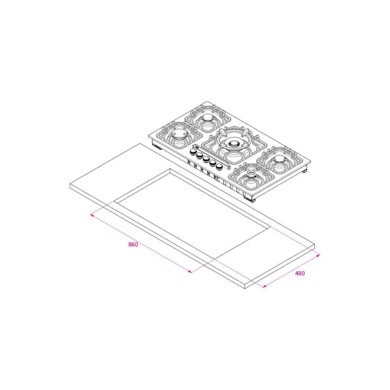 اجاق گاز استیل ایرانی کن مدل s 9502