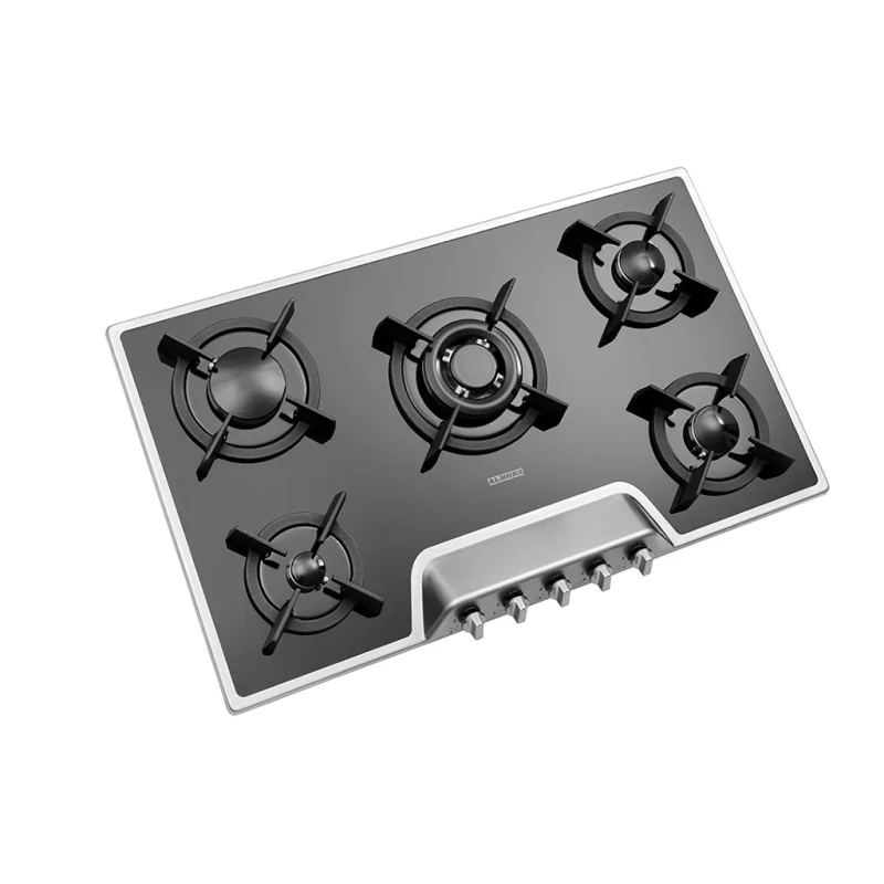 اجاق گاز شیشه ای پنج شعله استیل البرز مدل G_5901