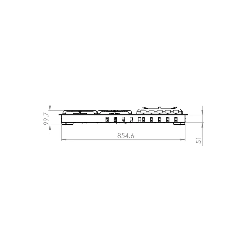 اجاق گاز استیل ایتالیایی کن مدل s_513