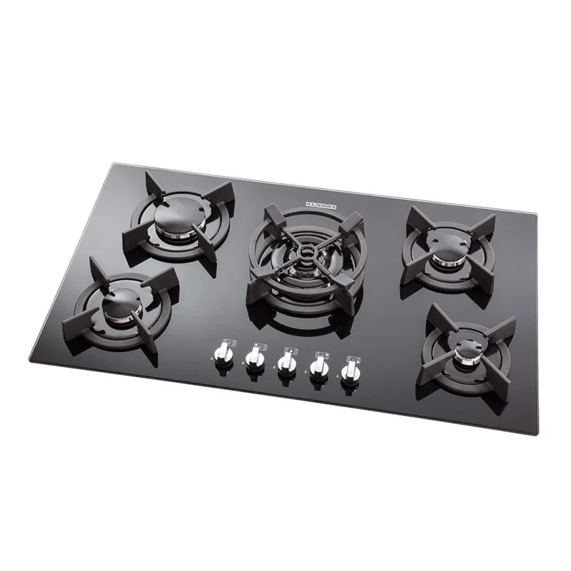 اجاق گاز شیشه ای پنج شعله استیل البرز مدل G_5904