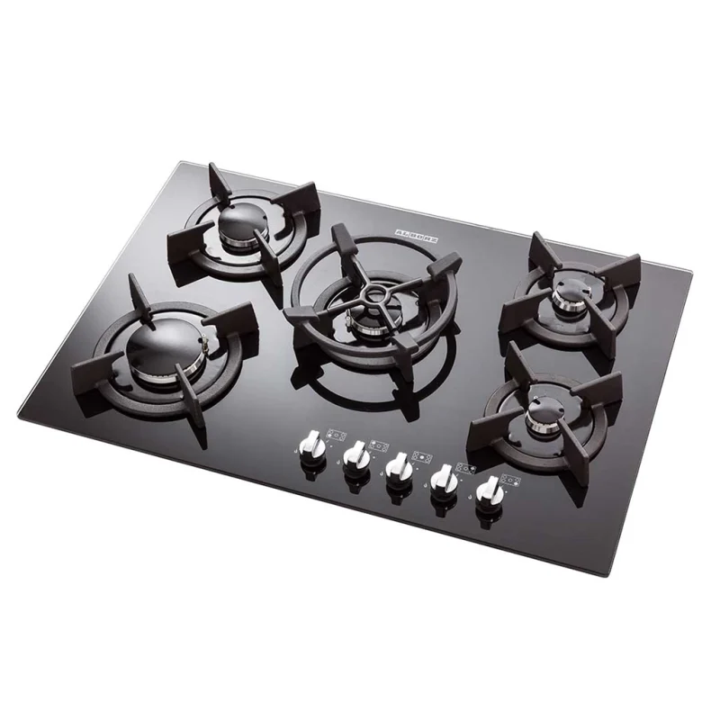 اجاق گاز شیشه ای پنج شعله استیل البرز مدل G_5701