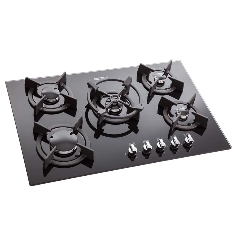 اجاق گاز شیشه ای پنج شعله استیل البرز مدل G_5701