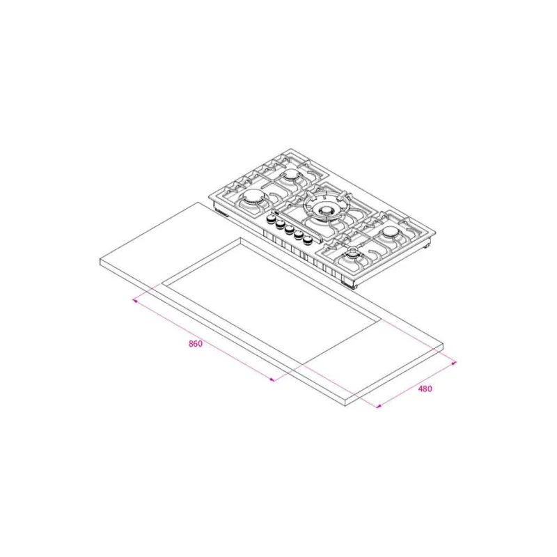 اجاق گاز استیل ایرانی کن مدل s 9505
