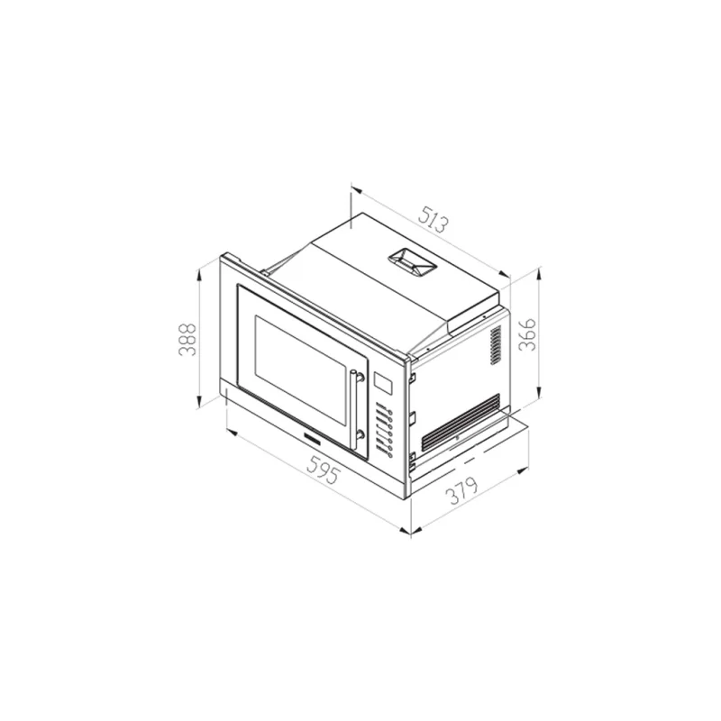 مایکروویو توکار سولاردوم استیل البرز مدل ms252