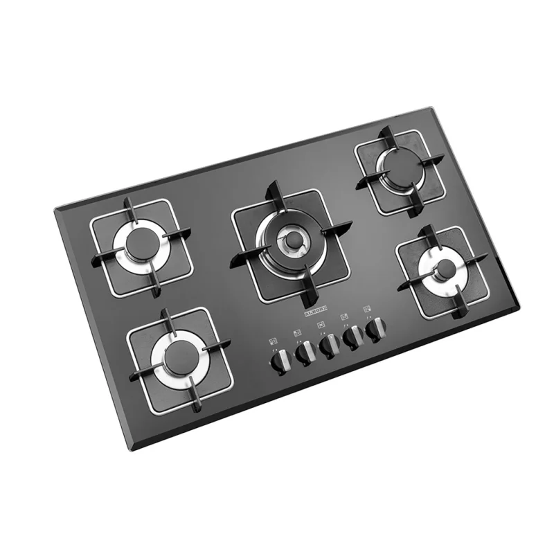 اجاق گاز شیشه ای پنج شعله استیل البرز مدل g_5910