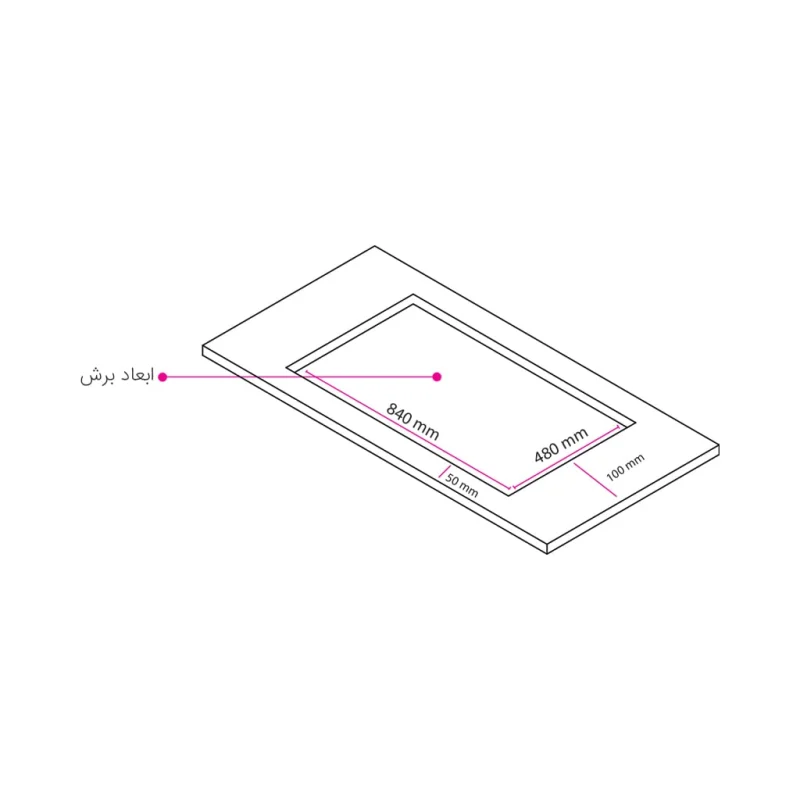 اجاق گاز شیشه ای ایرانی کن مدل LINAK B