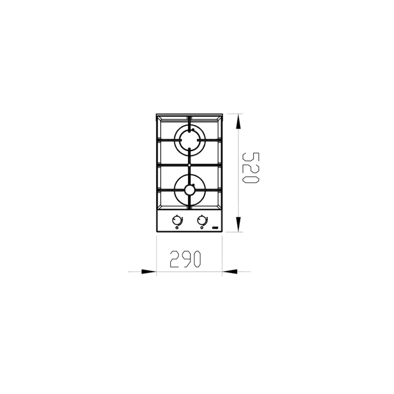 اجاق گاز شیشه ای ایرانی کن مدل DOMINO